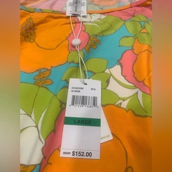 Trina Turk PLAYA DE FLOR SWIM TUNIC Size L - Picture 7 of 7